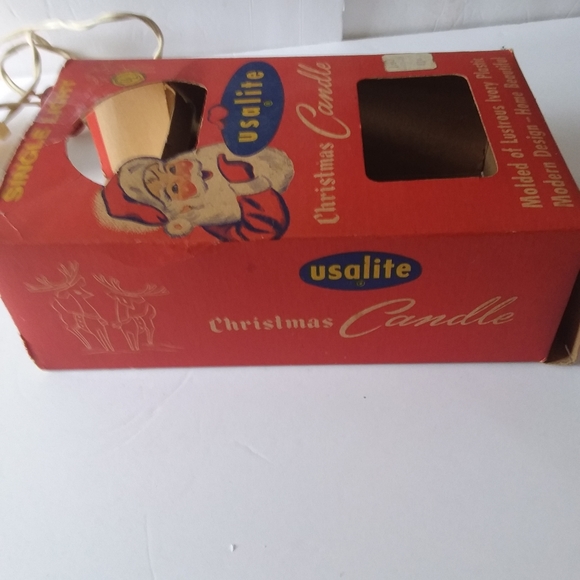 1940's Vintage "USA Lite Christmas Candle" w/Original Box - Picture 3 of 8